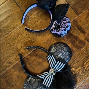Disney Halloween Ears: Black Lace Mouse Ears Headbands